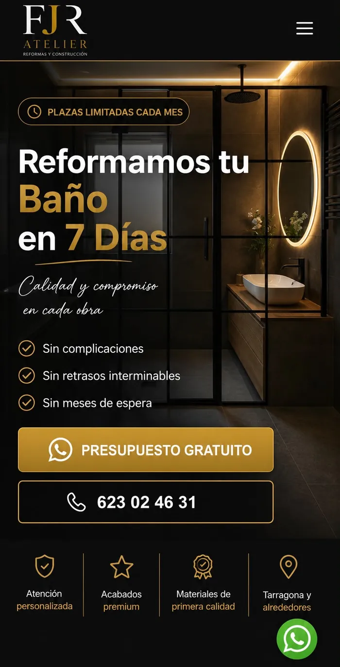 Reformamos tu baño en 7 días: calidad y compromiso en cada obra, sin complicaciones ni meses de espera